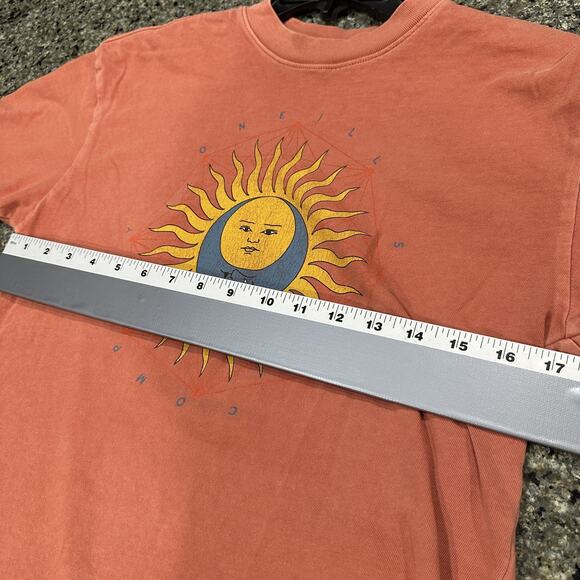O'Neill Shirt Womens Small Orange Sun Graphic Surf Brand Tee Casual Summer Beach - Picture 4 of 7